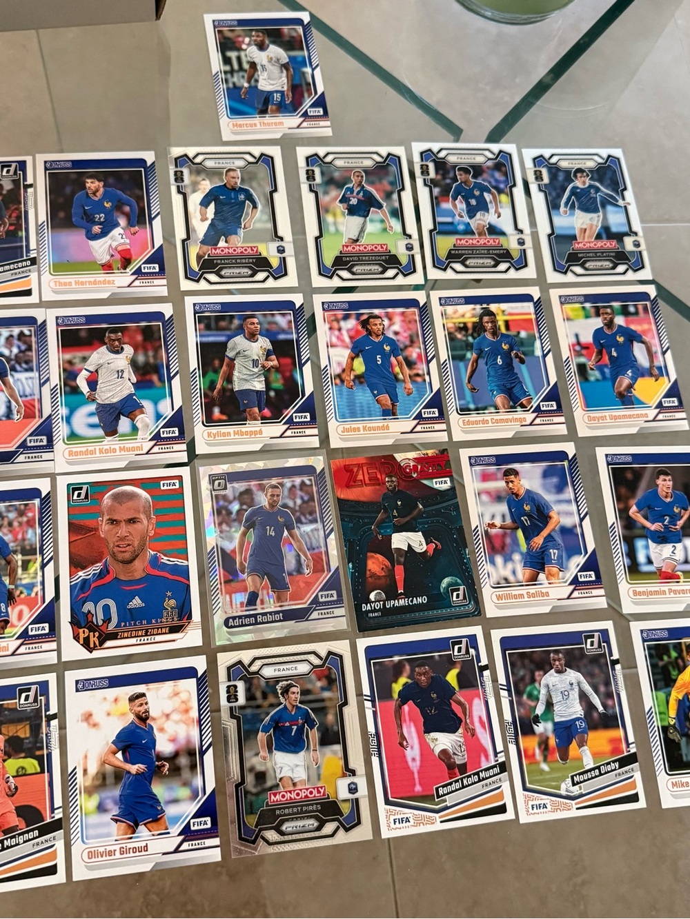 24 France National Team soccer card lot FIFA World Cup Monopoly Donruss